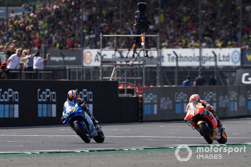 Just 0.013s split Alex Rins and Marc Marquez at the finish line of this Silverstone epic in 2019