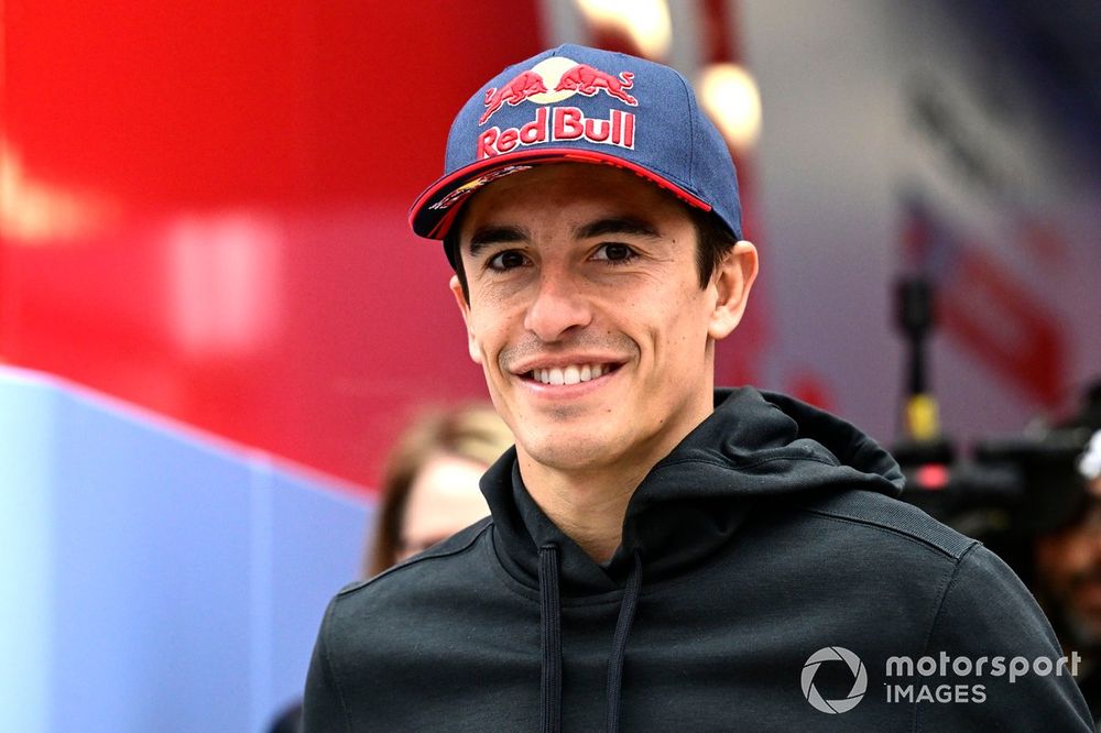 There were smiles for Marquez after his first run on the Ducati