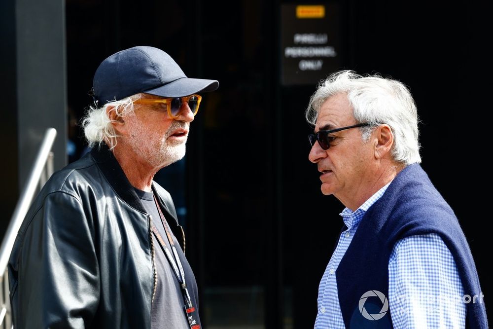 Flavio Briatore and Carlos Sainz Sr