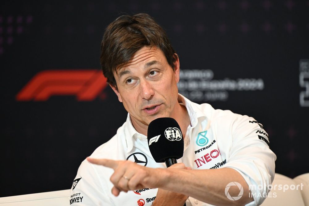 Toto Wolff, Team Principal and CEO, Mercedes-AMG F1 Team at the Press Conference 