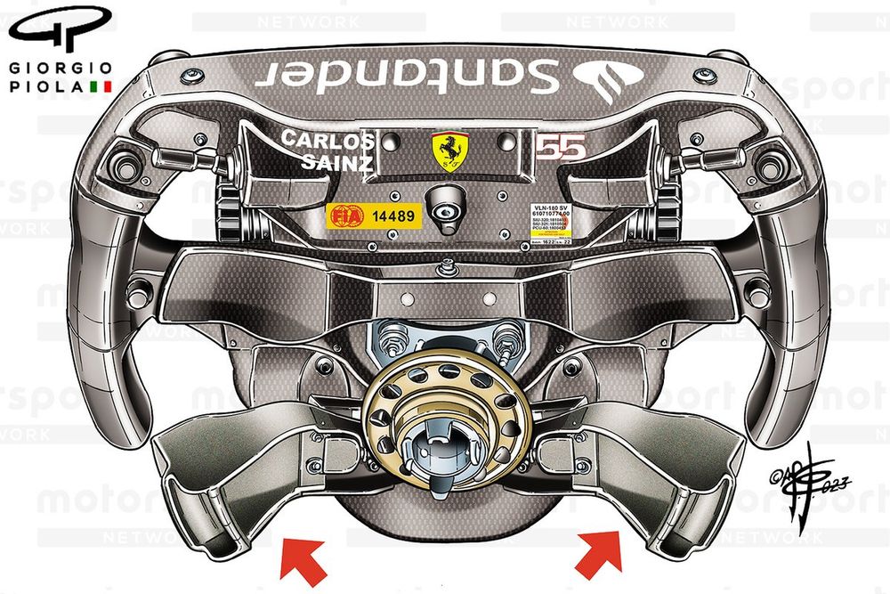 Steering wheel of Carlos Sainz, Ferrari SF-24