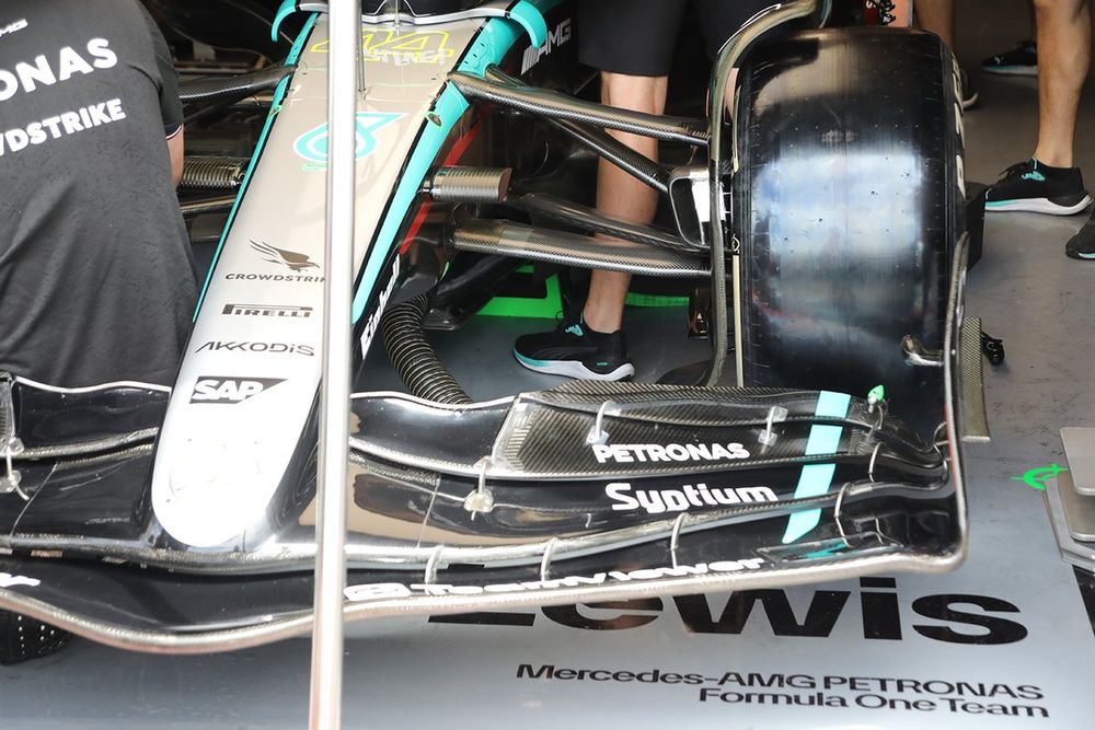 Mercedes' latest front wing was seemingly a good step forward as it finished third and fourth.
