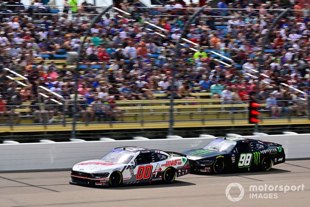 Cole Custer, Stewart Haas Racing, Haas Automation Ford Mustang and Riley Herbst, Stewart Haas Racing, Monster Energy Ford Mustang