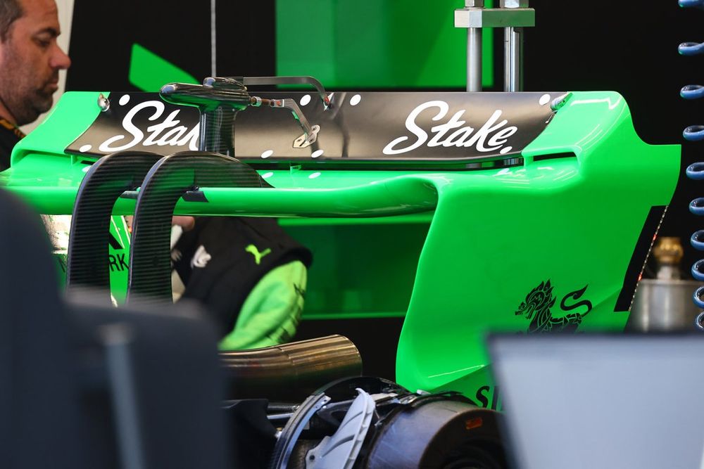 Stake F1 Team Kick Sauber C44 rear wing detail
