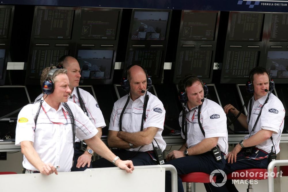Under Wheatley (far left), Newey (centre) and Horner (centre right) Red Bull transformed from midfield fighters to multiple world champions