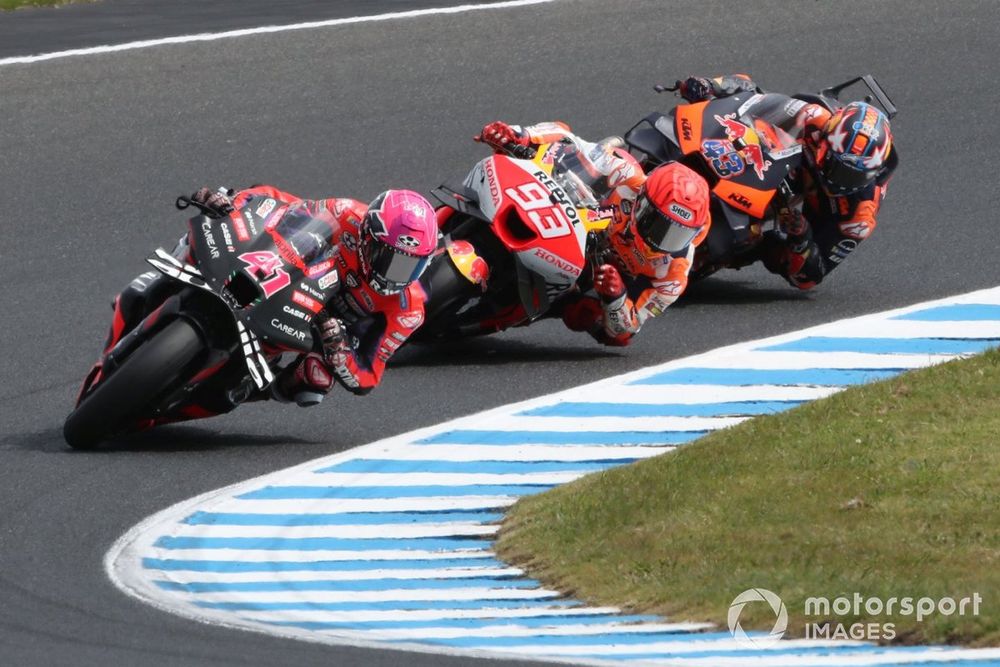Aprilia battled traction issues at Phillip Island