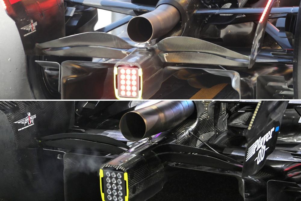 Red Bull RB20 beam wing comparison