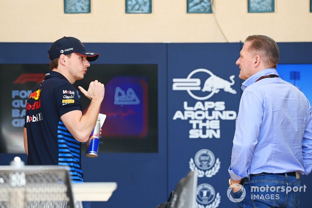 Max Verstappen, Red Bull Racing, with his father Jos Verstappen