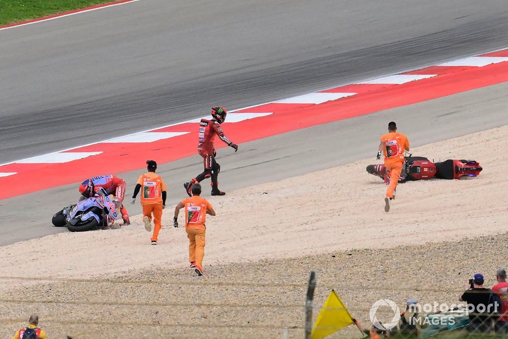 Marquez electing not to employ the same diplomatic assessment as Bagnaia after their crash is telling of his mindset