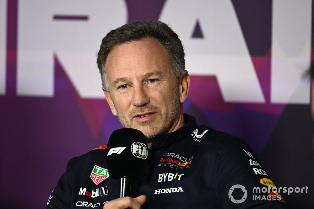 Christian Horner, Team Principal, Red Bull Racing at the Press Conference