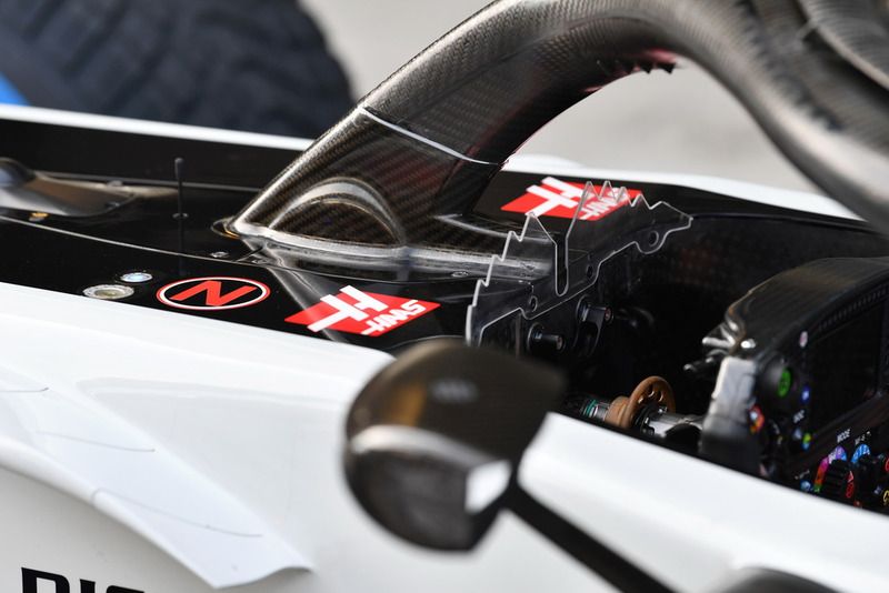 Haas F1 Team VF-18 halo detail