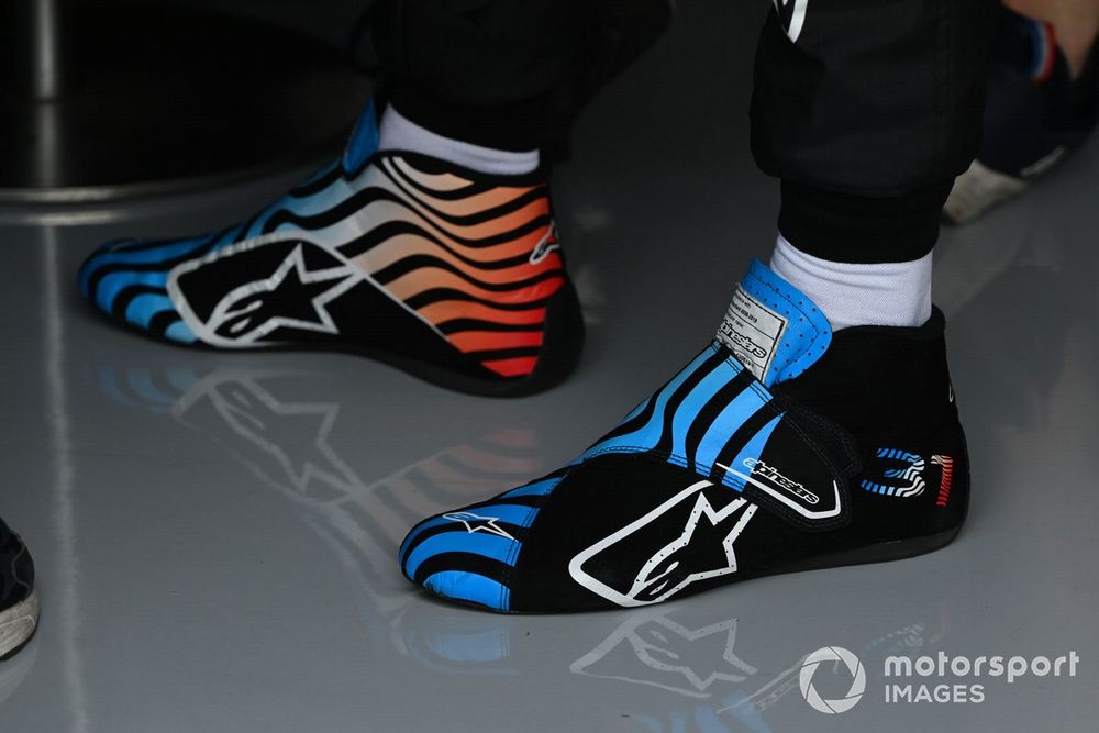 The boots of Esteban Ocon, Alpine F1 Team