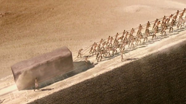 What is the most likely method did the ancient Egyptians used to transport the 2 ton stones up the side of the great pyramid? - Quora